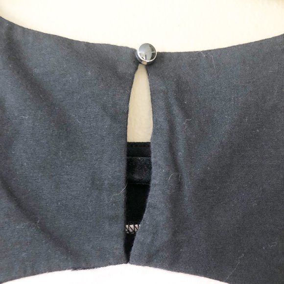 Monteau Striped Colorblock Sleeveless Bodycon Tank Dress Black Pink M - Picture 6 of 7